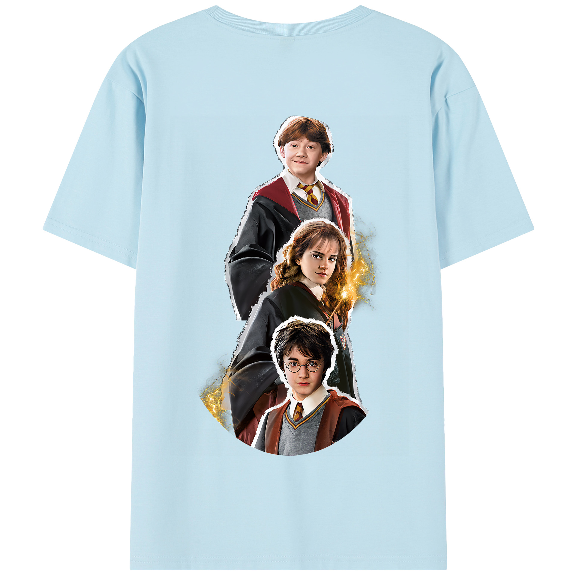 （画像用） Harry Potter ハリー・ポッターシリーズ 綿100％半袖Tシャツ（背面プリント）